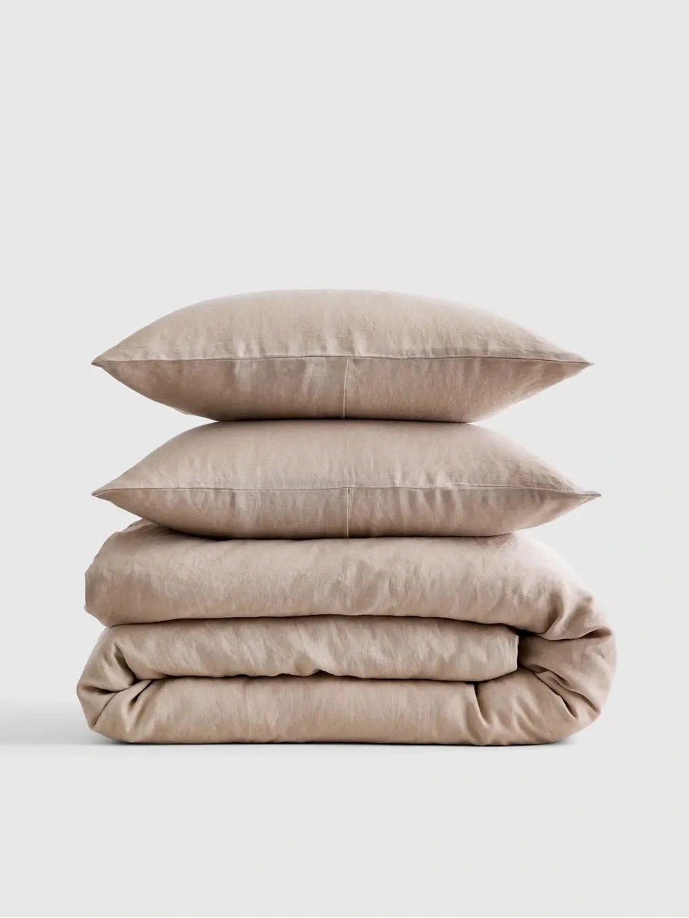 New Quince European Linen Duvet Cover Set King/CalKing MSRP 214 Toffee